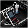 9-Ports Billaddare med LCD-Display WLX-A9S+ - 7xUSB, QC3.0 USB, PD USB-C - 40W