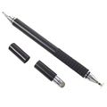 Stylish 3-i-1 Multifunktionell Stylus Penna & Kulspetspenna - Silver