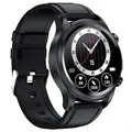 Lemonda Smart E12 Vattentät Smartwatch - Elegant Rem - Svart